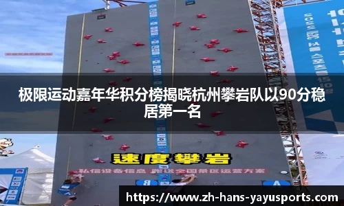 极限运动嘉年华积分榜揭晓杭州攀岩队以90分稳居第一名